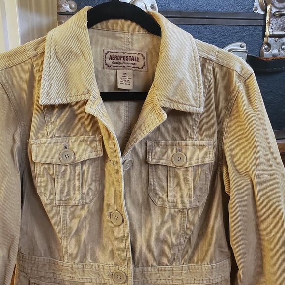 Aeropostale Vintage Corduroy Jacket, Tan, Women's Size M - Picture 15 of 16